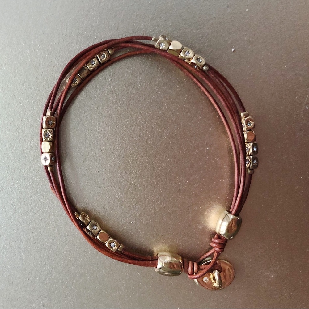 Fossil leather bracelet